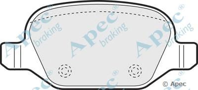 APEC BRAKING pad1309 -  Комплект тормозных колодок, дисковый тормоз